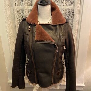 G.E.T Blk/Dusty Rose Faux Shearling